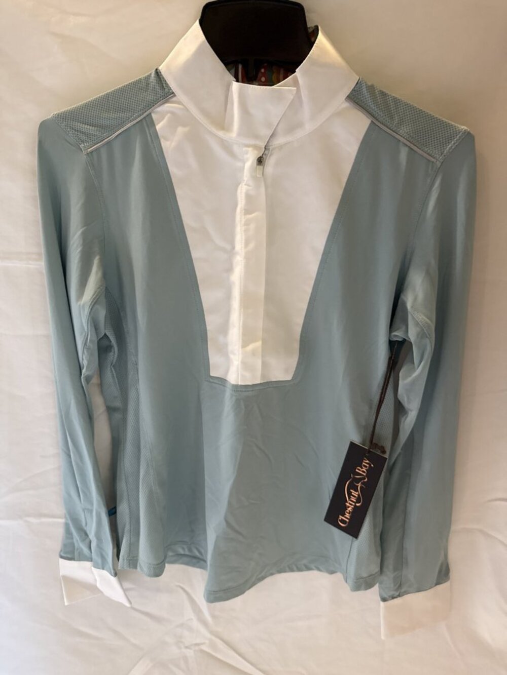 Chestnut Bay SkyCool Liberty Silverblue Top NWT